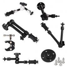 7 | 11 | 20-Zoll-Metall-Gelenkarm mit magischem Arm, Super-Klemmhalter, Ständer für DSLR-Kamera, Fotostudio, Fotografie, Zubehör, Prop-Kit