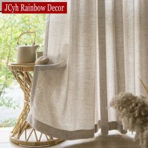Tende trasparenti spesse in stile giapponese per il soggiorno Tenda semi-tulle per finestre Solid Cortina Ready Made Voile Privacy Decor