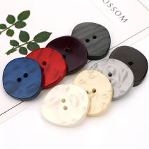 10 Pcs Unregelmäßigen Harz Tasten 2 Löcher für Kleidung Dekorative Kunststoff Tasten DIY Windjacke Hemd Pullover Nähen Zubehör