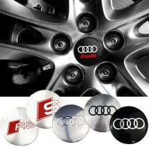 4 Stück 56 mm Auto-Naben-Aufkleber Mittelhut-Abzeichen Auto-Logo-Aufkleber Hua Lun Aufkleber Audi S Line quattro RS A1 A3 A4 A5 A7Q3 Q5 Q7 S3.