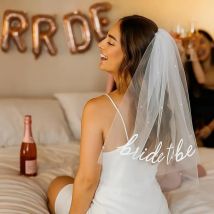 BRAUT ZU SEIN Perlenschleier Hochzeit Party Schleier Dekoration Junggesellenabschied Schleier Zubehör