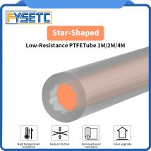 Rurka PTFE w kształcie gwiazdy 4mm OD, o niskiej rezystancji i wysokiej odporności na temperaturę, do drukarek Bambu Lab, Creality, Voron, Anycubic.