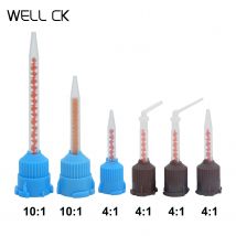 50Pcs/Bag Dental Materials Impression Mixing Tips Silicone Rubber Mix Head 10:1 Or 4:1 For Impression Mixing Dispensing Gun