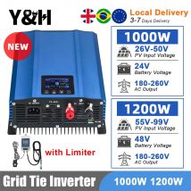[Consegna locale] Y&H Grid Tie Inverter 1000W 1200W con LCD e limitatore per pannello solare/modalità di scarico della batteria, WiFi opzionale