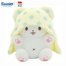 Genuine Kawaii Sanrio Marumofubiyori Blanket Bear Plush Doll Toys Kitty Melody Stuffed Pillow Toys Plush Pendant Gifts For Girl
