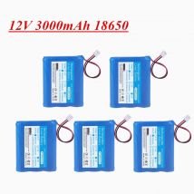 Batteria agli ioni di litio 12V 18650 3000mAh per monitor CCTV Batteria per telecamera 12,6 V 11,1 V Batteria ricaricabile 18650