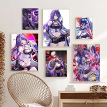 1pc Acheron Honkai Stern Schiene Mädchen Poster Papier drucken nach Hause Wohnzimmer Schlafzimmer Eingang Bar Restaurant Café Kunst Malerei Dekor