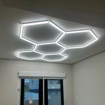 2x3M Small Size Custom Hexagon LED Garage Light Honeycomb Barbershop LED Ceiling Lighting Led Tube 110-240V
