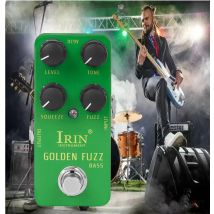 Irin golden fuzz bassgitarren effekt pedal klassisches bass fuzz toneffekt echte bypass pedale e-gitarren zubehör
