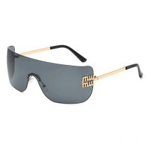 Luxury Metal Women's Rimless Sunglasses Vintage High Quality Decorative Sunglasses Travel Mountaineering Large Frame Sunglasses