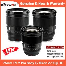 VILTROX 75mm F1.2 Pro E/Z/XF Obiektyw Prime z Autofokusem i Dużą Otwórką APS-C do Aparatów Sony E-mount, Nikon Z-mount i Fujifilm XF-mount