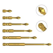 6-20 Stück rutsch feste stoß feste Schrauben dreher Bits hohe Härte starke magnetische Schlag bohrer Schraube legierter Stahl rutsch fest 25-150mm