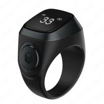 2025 IQibla Smart Zikr Ring Elogio Tasbih Tally Contatore digitale elettronico per i musulmani Tempo di preghiera Promemoria vibrazione Impermeabile