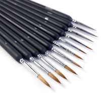 11-teiliges Miniatur-Pinsel-Set, feiner Detailpinsel, feiner Mini-Künstlerpinsel für Aquarellmalerei, Acryl-Gesichtsbemalung