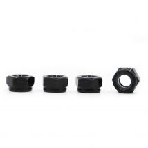 1-20pcs M2 M2.5 M3 M3.5 M4 M5 M6 M8 M10 M12 M16 Black zinc-plated Carbon Steel Hex Nylon Insert Lock Nut Self-locking Locknut