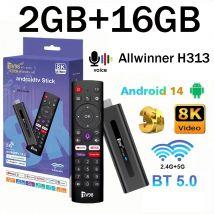 TV98 ATV Smart TV Stick Android 14 ATV Allwinner H313 Unterstützung 4G 5G Wifi HD 4K 8K TV Box BT5.0 2GB 16GB Sprachfernbedienung TV Box