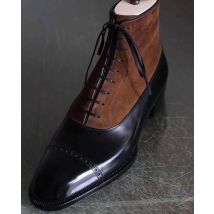 Männer der Farbe Passenden Design High-top Rindsleder Lace-up Business Stiefel Aus Echtem Leder High-top Männer stiefel