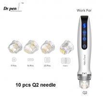 10 pcs Q2 Needle Cartridge Work for Dr. Pen Hello Face Bio Pen Q2 Needle Head Derma Stamp 9 pin 14 pin 25 pin Titanium cartridge