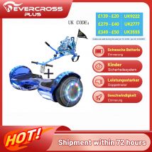 Hoverboard with Seat EVERCROSS PLUS XP9 - 6.5", Bluetooth, LED Lights, 4Ah Battery, Max Speed 15 km/h, Hoverkart for Kids