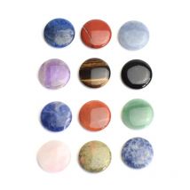 29 x 4mm Round Natural Chakra Semi-precious Stone Desk Ornaments Quartz Amethyst Lapis Crystal Reiki Healing Home Decoration