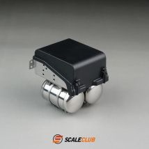 Scaleclub 1/14 Batteriekasten und Benzintank für Tamiya Lesu RC-LKW-Anhänger-Kipper für Scania 770S R620 R470 Teile
