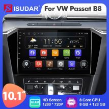 Isudar 10,1 pulgadas Android 12 Radio de coche para VW/Volkswagen Passat B8 2015-2020 Carplay Android Auto estéreo 2din UIS7862
