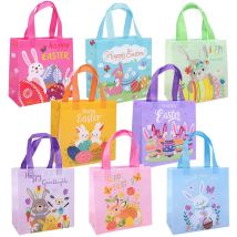 4/8 Stück Oster-Geschenktüten, niedliche Kaninchen-Eier, Süßigkeiten-Geschenkverpackungsbeutel, 2025, Frohe Ostern, Party-Dekoration, Zubehör, Kinderbevorzugungen, Leckerli-Beutel