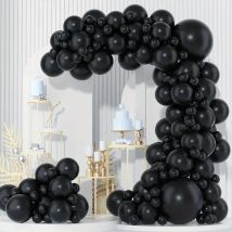 100PCS Schwarz Ballon Girlande Bogen Kit Matte Latex Ballon Festival Party Geburtstag Baby Dusche Abschluss Helium Globos Dekor