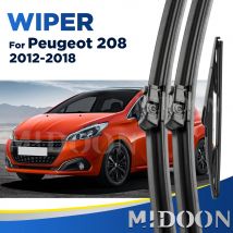 MIDOON Tergicristallo Anteriore Posteriore Spazzole Tergicristallo Set Per Peugeot 208 2012 2013 2014 2015 2016 2017 Parabrezza Parabrezza Finestra 26 "16" 14 "