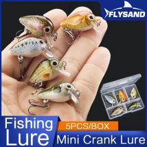 Flysand Kurbel köder niedlich Set Micro Hard Köder Ultraleicht Angeln Pesca künstliche Köder Mini Searchng Köder 2,7 cm/1,5g 5 teile/schachtel