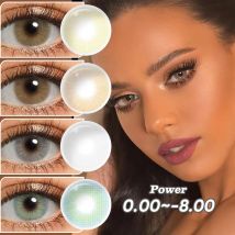 (0.00~-8.00) Magister Prescription Contacts Lenses With Diopter Contact Lens For Graduated Natural Pupilentes Color  6 Months