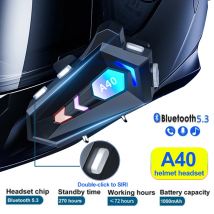 Bluetooth 5,3 Helm Headset drahtlose Freis prec heinrich tung Telefon Kit Motorrad wasserdichte Kopfhörer MP3-Musik-Player Lautsprecher für Moto