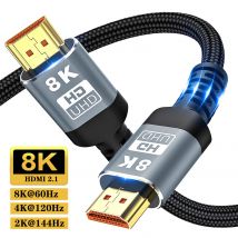 Hdmi 2. 0 8k kabel ultra digital hd uhd kepang tinggi berser tifikat 48gbps 8k @ 60hz kabel untuk monitor tv box ps5 laptop