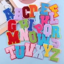 26Pcs/lot Letter Patches Embroidery Alphabet Ironing Patch DIY Bags Crafts  Clothing Sewing Appliques Supplies