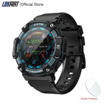 Lokmat Angriff 2 Pro Sport Smartwatch Vollrund Touchscreen Bluetooth Anrufe Fitness Tracker Smartwatches Herzfrequenz messer
