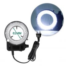 Weiß Mikroskop LED Ring Licht Illuminator Schwarz Einstellbar Lampe LED Kreis Licht Für Trinocular Stereo Zoom Mikroskop