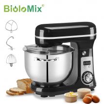 BioloMix Kitchen Food Stand Mixer, Blender, Quiet Motor, Cream Egg Whisk, Whip Dough Kneader, 6-Speed, 1200 W, 6 L, DC