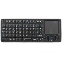 Mini teclado Bluetooth Rii K06, teclado inalámbrico retroiluminado de 2,4 GHz con panel táctil de aprendizaje IR Android TV Box, Mac, computadora portátil, Windows