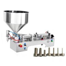 PBOBP Liquid Filling Machine Paste Bottle Filler Adjustable with Hopper for Water Juice Shampoo Honey