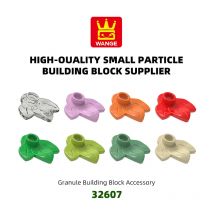 WANGE 32607 100g/438PCS 3 foglie Pianta foglia 1x1 rotondo Building Block Moc Colore Compatibile con Mattoni Aereo FAI DA TE Giocattolo Per Bambini