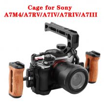 Para Sony A7M4 M3 R3R2 R5 A7IV/III/A1Camera Cage rig con ranura Arca Swiss 1/4 "3/8" tornillo para soporte de disparo Vertical Horizontal