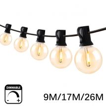 Luci a corda per esterni LED G40 Dimmerabile Ghirlanda per feste Lampadine a globo Lampada a corda per strada Patio Giardino Cortile Decorazione da campeggio