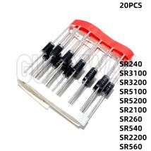 20PCS SR3100 SB3100 MBR3100 SR5100 SR5200 SR2100 SR2200 SR3200 SR560 SR240 SR260 SR540 DO-15 27 SR3100 diodo Schottky
