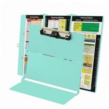 A4 faltbares medizinisches Zwischenablage aus Aluminiumlegierung, multifunktionale medizinische Aufzeichnung, zusammenklappbarer Aktenordner, Büro mit Schreibtafel
