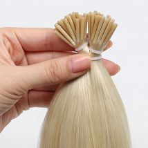 MRS HAIR I Tip Haarverlängerungen, echtes Echthaar, vorgebundene Mikroperlen, Haarkapseln, Microlink-Kapseln, Haare, 61 cm, 60 cm