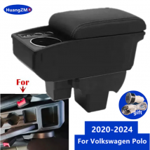 Für Volkswagen Polo Armlehne box Für VW Polo 2019-2024 Auto Armlehne Lagerung Box Tasse halter Gewidmet Retrofit auto Zubehör