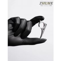 ZHUHE Offener Ring mit langem Griff im Cyberpunk-Stil für Damen und Herren, Schmuckzubehör, Partygeschenke