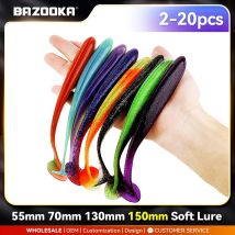 Bazooka 100mm 150mm Großer Angelköder Wurm Silikon Easy Shiner Shad T Tail Soft Bait Ice Wobbler Swimbait Pesca Bass Pike Winter