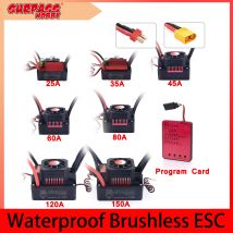 ÜBERTREFFEN HOBBY KK 150A 120A 80A 60A 45A 35A 25A Wasserdichter ESC T-Stecker XT60 2-6S für 1/8 1/10 1/12 1/16 RC Auto Bürstenloser Motor