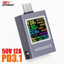 13 w 1 DC 4,5-50 V 0-12A wielofunkcyjny wyświetlacz cyfrowy napięcie prądu stałego amperomierz miernik mocy typu c ładowanie telefonu komórkowego PD3.1 Tester